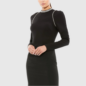 Raglan Long Sleeve High Neck Gown, 26612