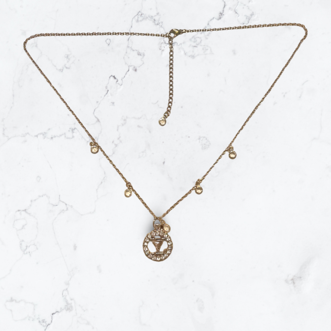 Louis Vuitton Authentic Charm, Gold Plated Necklace