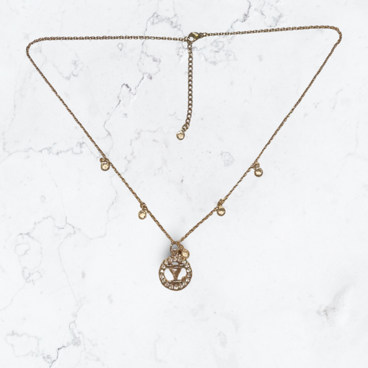 Louis Vuitton Authentic Charm, Gold Plated Necklace