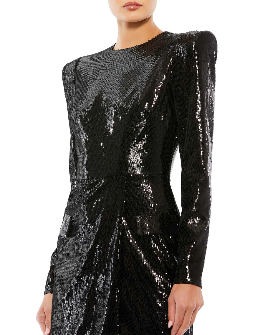 Sequined Structured Faux Blazer Mini Dress, 26724