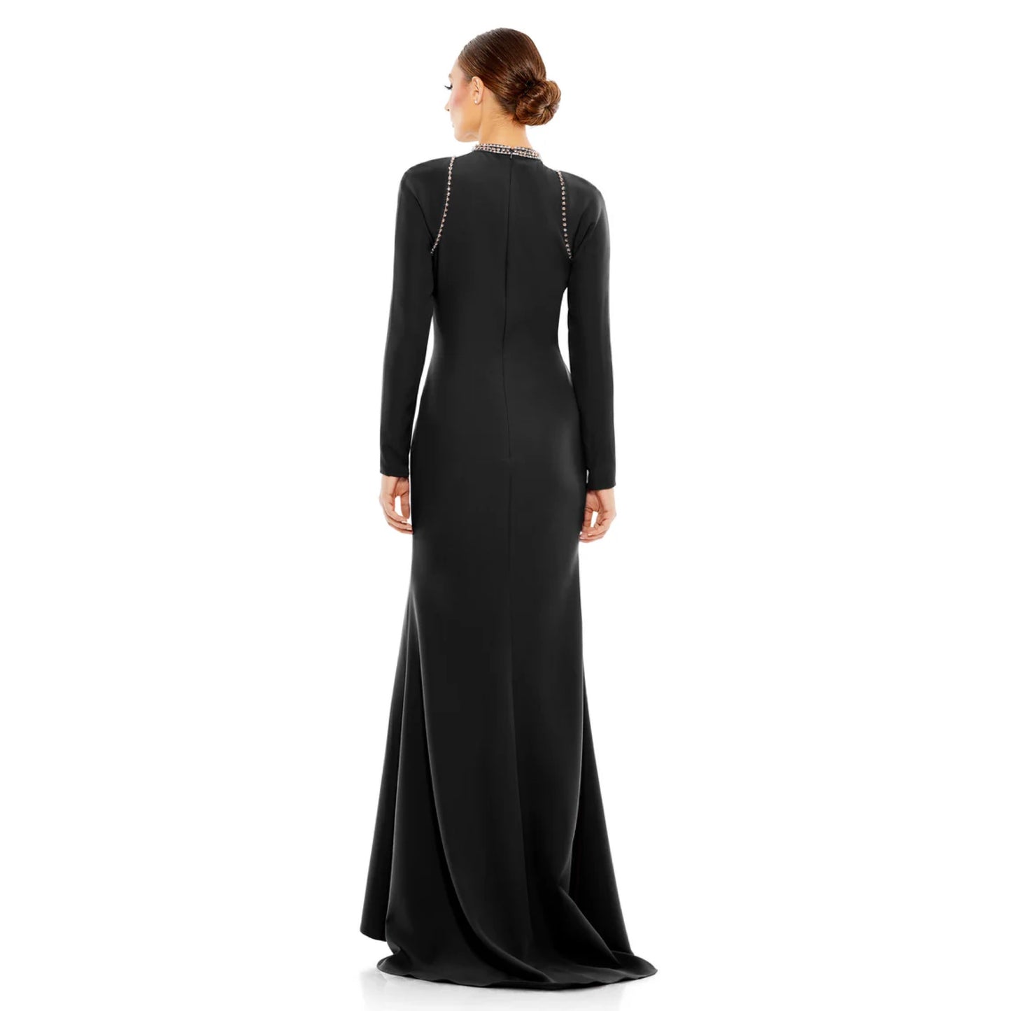 Raglan Long Sleeve High Neck Gown, 26612