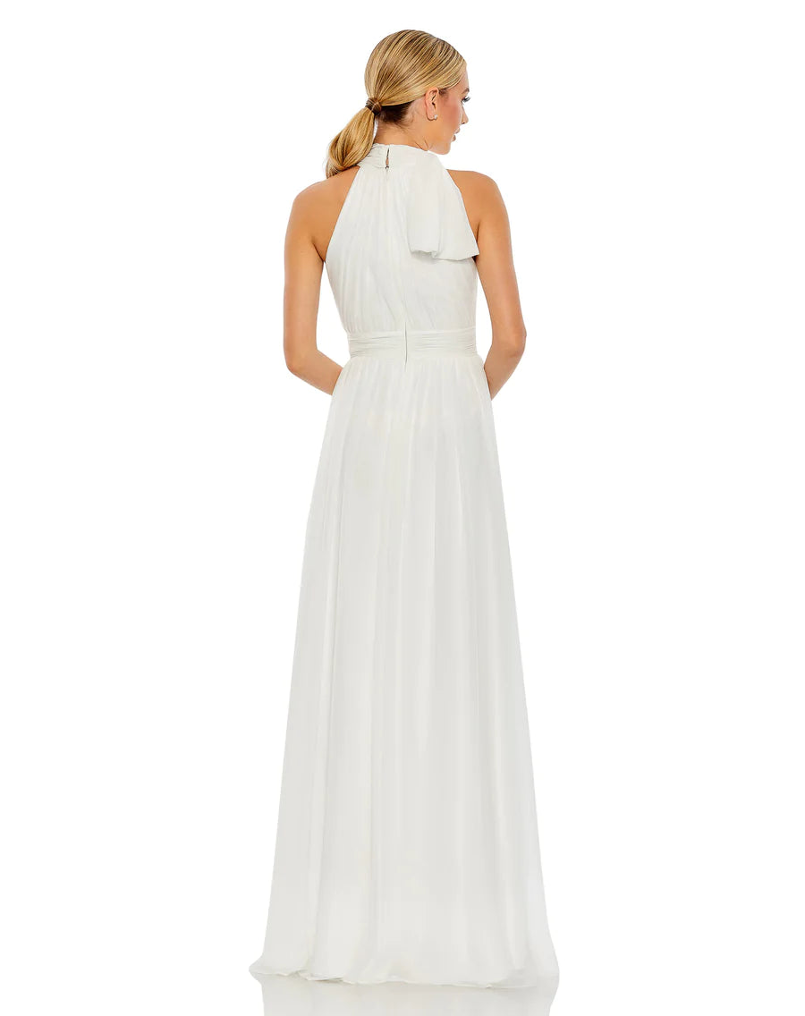 High Neck Chiffon Gown, 55035