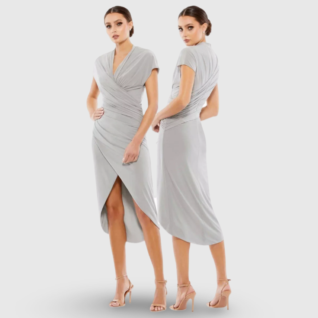 Platinum Gray Short Sleeve Midi, 12471