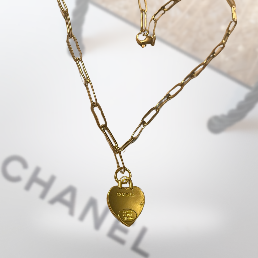 Chanel Authentic CC Charm, 18k Gold Plated Necklace