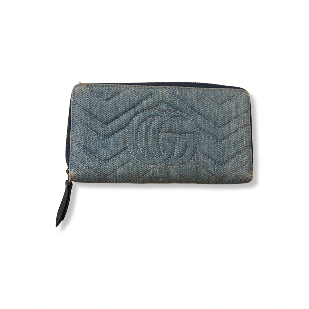 Gucci Stonewashed Denim Wallet