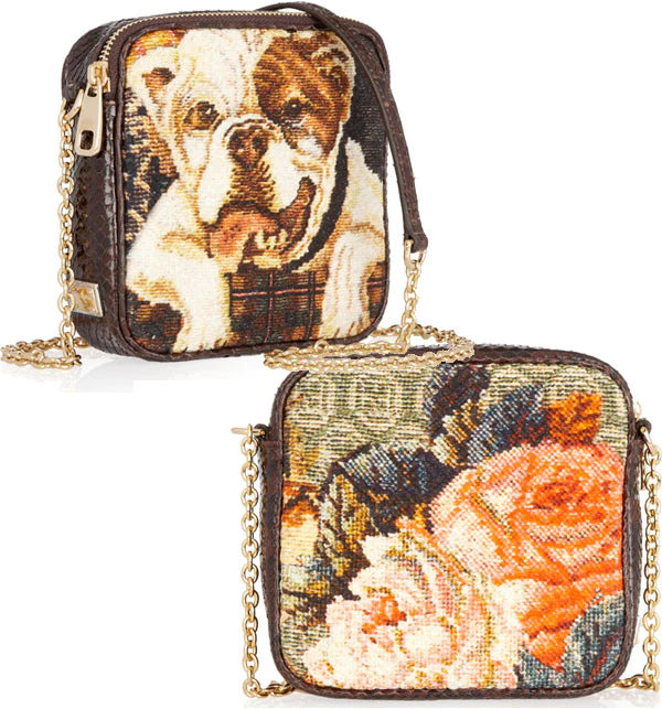 Dolce & Gabbana Bulldog and Floral handbag