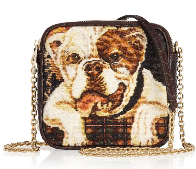 Dolce & Gabbana Bulldog and Floral handbag