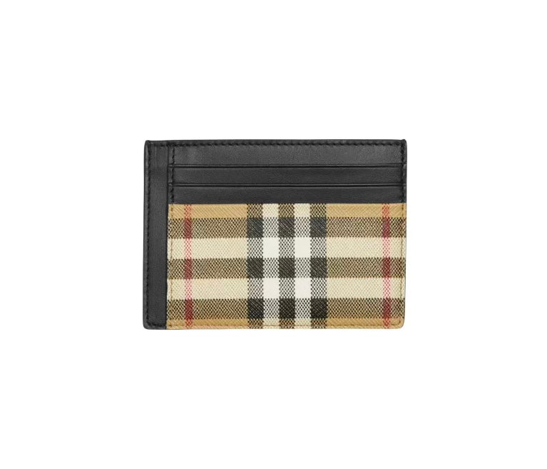 Burberry Check Money Clip Card Case